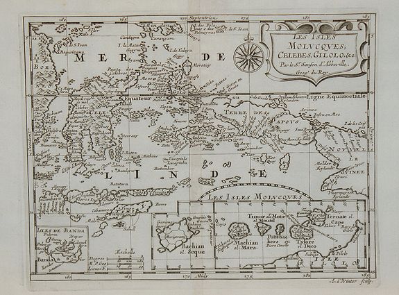 SANSON, N. / HALMA F., Les Isles Molucques, Celebes, Gilolo, &c. ?, antique map, old maps