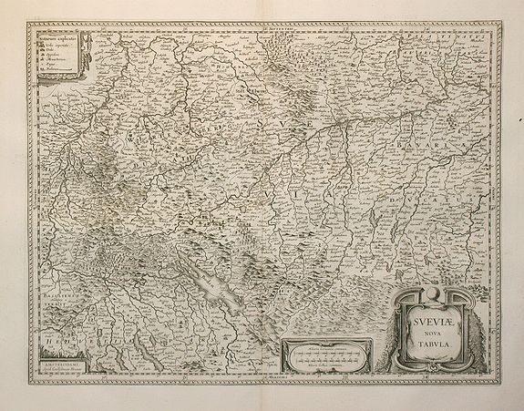BLAEU, W., Sveviae nova tabula., antique map, old maps