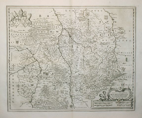 BLAEU, W., Episcopatus Hildesiensis descriptio novissima.., antique map, old maps