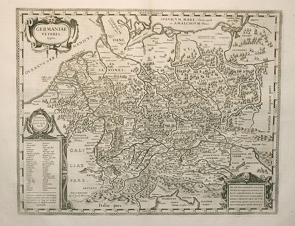 BLAEU, W., Germaniae veteris typus, antique map, old maps