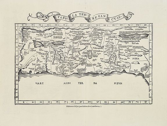 FRIES / TRECHSEL, Tabula Terre Sanctae., antique map, old maps