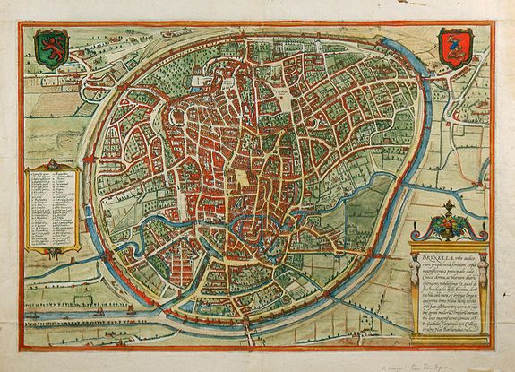 BRAUN, G. / HOGENBERG, F., Bruxella., antique map, old maps