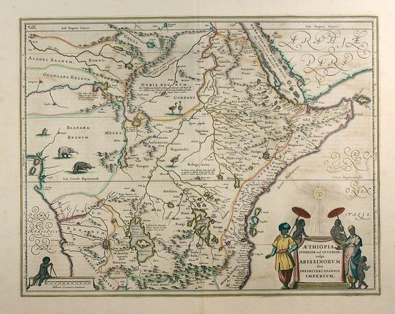 JANSSONIUS, J., Aethiopia Superior vel Interior vulgo Abissinorum., antique map, old maps