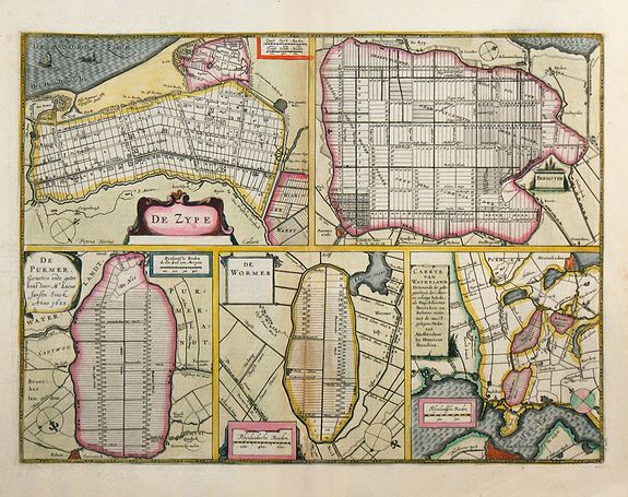 HONDIUS, H., De Zype/ Purmer/ Wormer/ Beemster/ Waterland., antique map, old maps