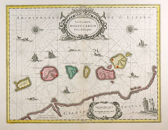 SCHENK, P. / VALK, G., Insularum Moluccarum Nova descriptio., antique map, old maps
