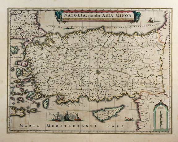 JANSSONIUS, J., Natolia, quae olim Asia minor., antique map, old maps