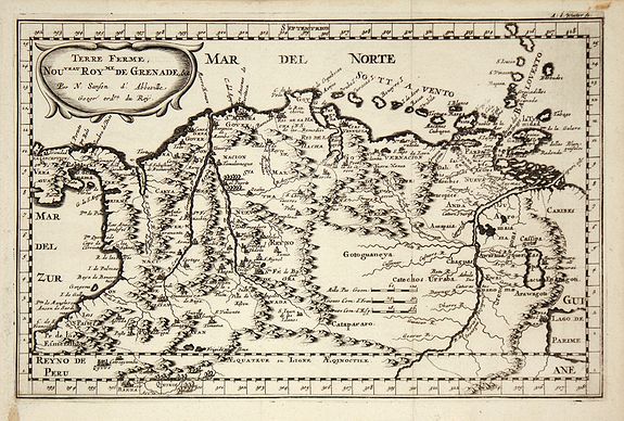 SANSON, N., Terre Ferme, Nouveau Royaume de Grenade ?, antique map, old maps