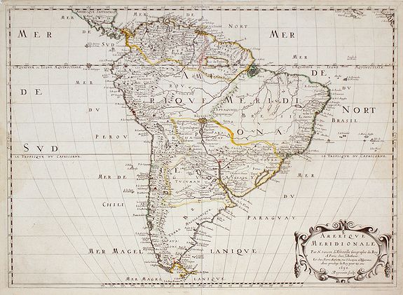 SANSON, N. / MARIETTE, P., Amerique Meridionale . . ., antique map, old maps