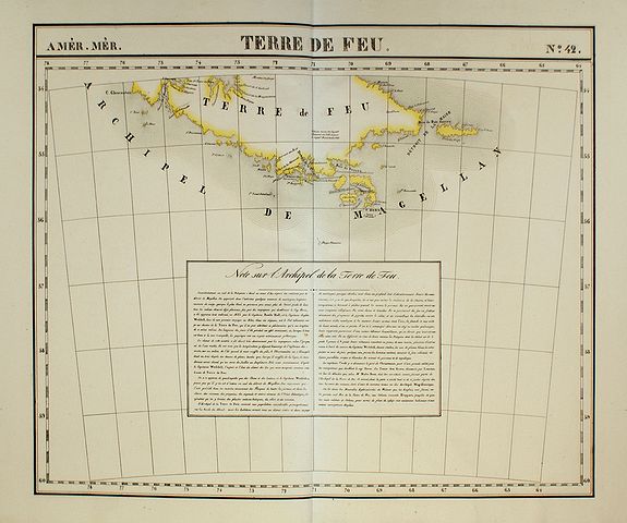VANDERMAELEN, Ph., Terre de Feu. No.42., antique map, old maps