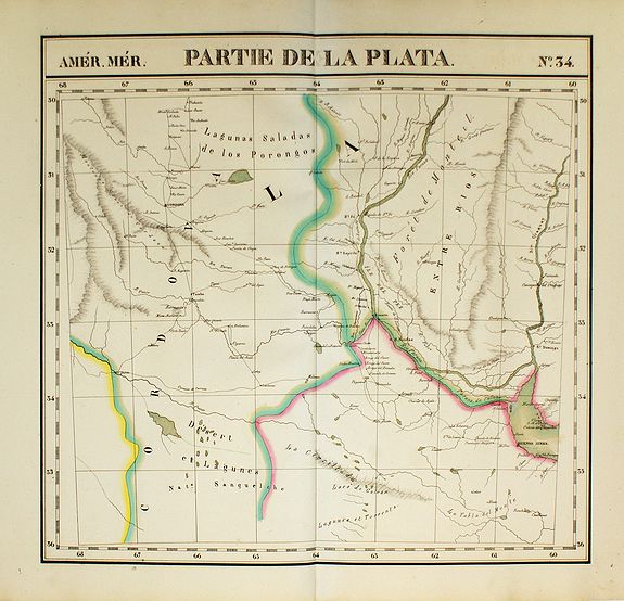 VANDERMAELEN, Ph., Partie de la Plata. No.34, antique map, old maps