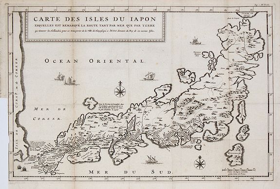 TAVENIER, J.B., Carte des Isles du Japon Esquelles est remarque la Route ?, antique map, old maps