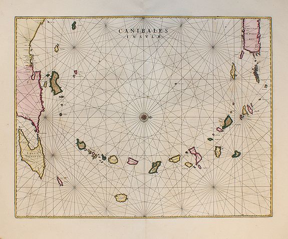 BLAEU, J., Canibales Insulae., antique map, old maps