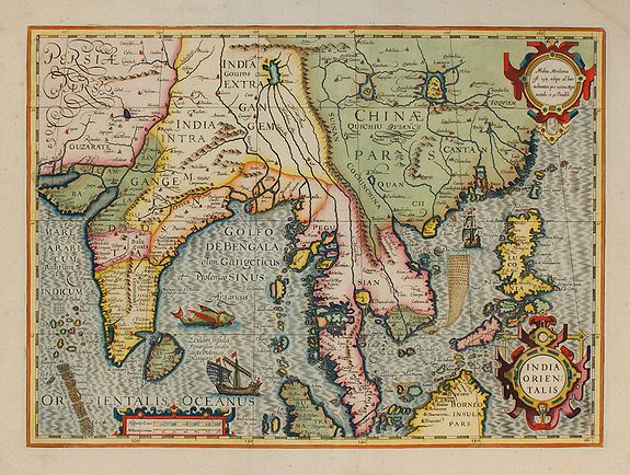 MERCATOR, G. / HONDIUS, J., India Orientalis., antique map, old maps