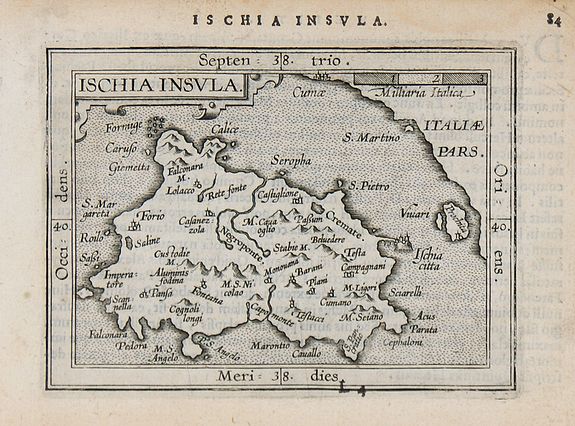 ORTELIUS, A. / COIGNET, M., Ischia insula., antique map, old maps