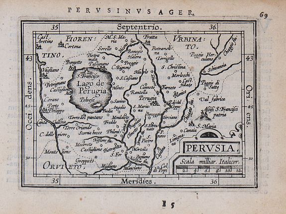 ORTELIUS, A. / COIGNET, M., Perusia., antique map, old maps