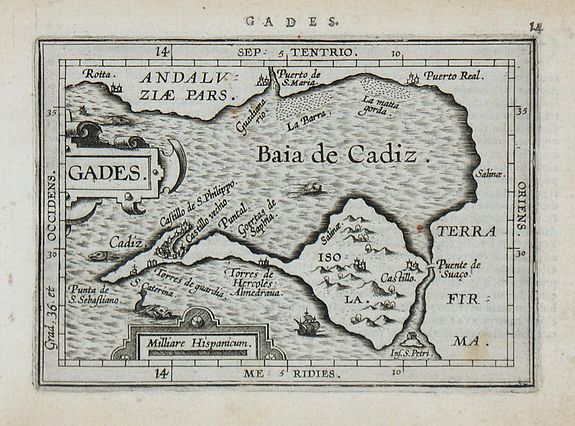 ORTELIUS, A. / COIGNET, M., Gades., antique map, old maps