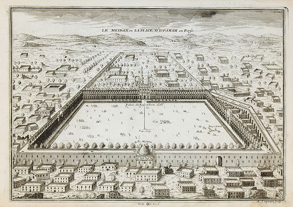 DE FER, N., Le Meidan ou la place d\'Ispaham en Perse., antique map, old maps