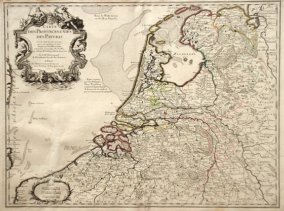 DE L'ISLE, G, Carte des Provinces Unies des Pays Bas, antique map, old maps