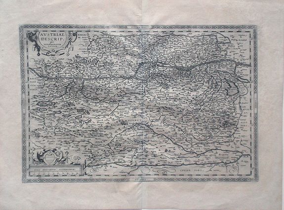 ORTELIUS, A., Austria Descrip., antique map, old maps