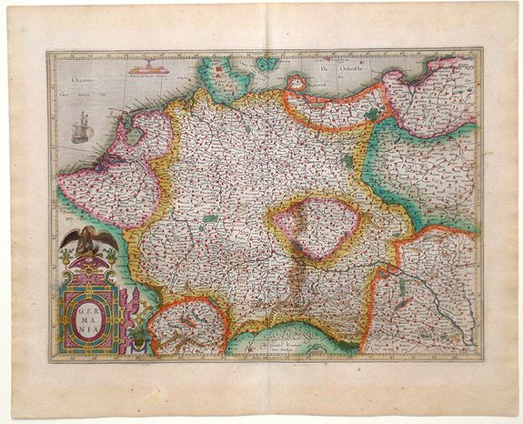 MERCATOR, G, Germania., antique map, old maps