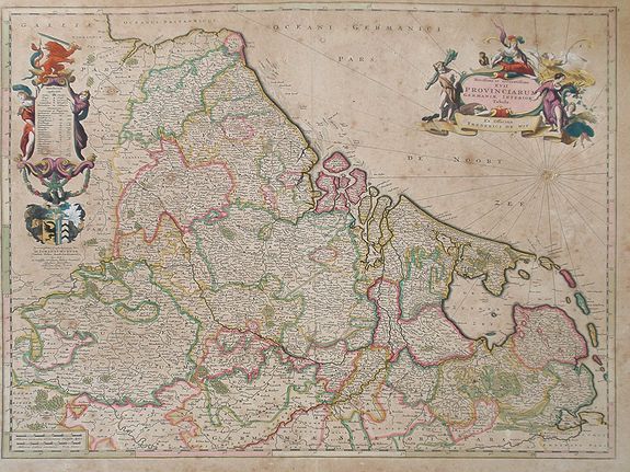 DE WIT, F, Novissima et accuratissima XVII Provinciarum Germania Inferior Tabula., antique map, old maps