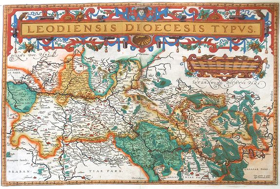 ORTELIUS, A., Leodiencsis Dioecesis Typus., antique map, old maps