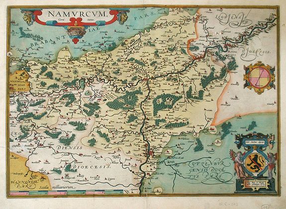ORTELIUS, A., Namurcum Comitatus, antique map, old maps