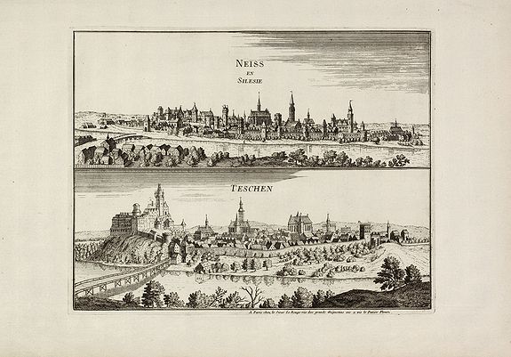 le Rouge, G.L., Neiss en Silesia / Teschen., antique map, old maps