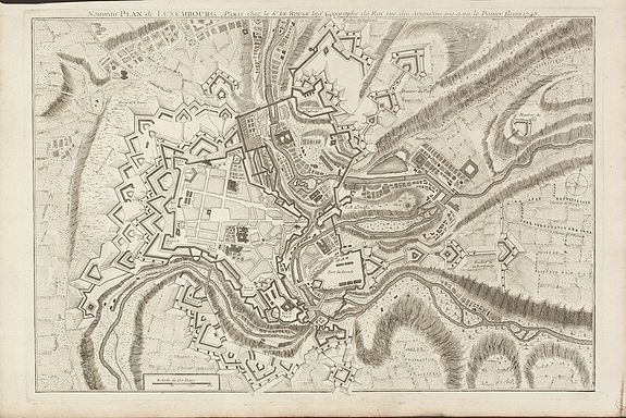 le Rouge, G.L., Nouveau Plan de Luxembourg, antique map, old maps