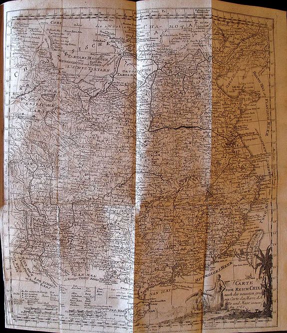 GEBAUER, J. J. , Ueberstetzung der Algemeinen Welthistorie die in England durch eine geselschaft von Gelehrten ausgefertigt worden vol. 24, antique map, old maps