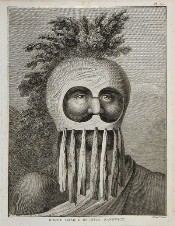 COOK, J., Homme masqué de l'Isle Sandwich., antique map, old maps