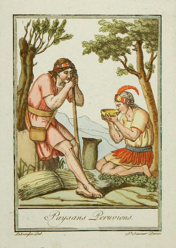 GRASSET de SAINT-SAUVEUR, J., Paysans Peruviens., antique map, old maps