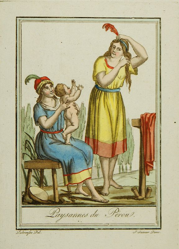 GRASSET de SAINT-SAUVEUR, J., Paysannes du Pérou., antique map, old maps