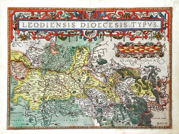 ORTELIUS, A., Leodiensis Dioecesis Typus, antique map, old maps