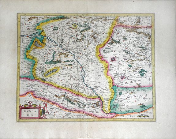 MERCATOR, G., Hungaria, antique map, old maps