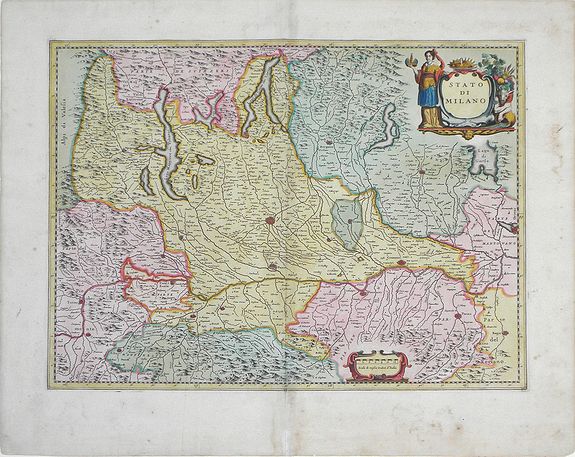 BLAEU, W. , Stato di Milano. . ., antique map, old maps