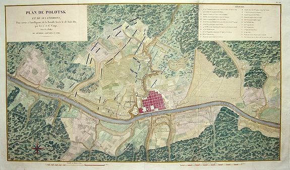 GOUVION, Plan de Polotsk., antique map, old maps