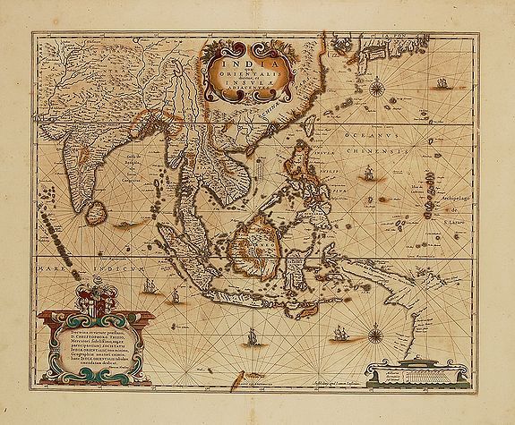 HONDIUS, H. / JANSSOINIUS, J., India quae Orientalis dicitur..., antique map, old maps