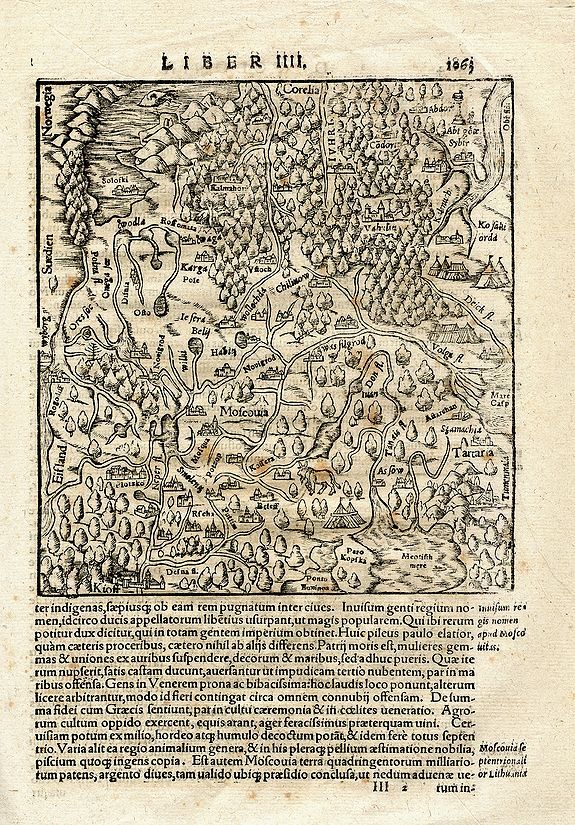 MÜNSTER, S., *untitled map of Russia & Ukraine*, antique map, old maps