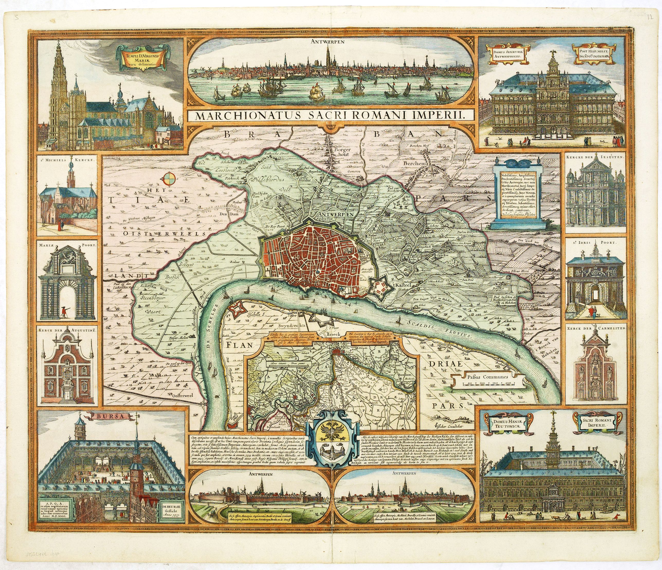 VISSCHER, C.J., Marchionatus sacri Romani imperii., antique map, old maps