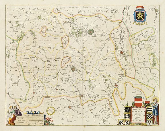 BLAEU, W., Prima pars Brabantiae cuius caput Lovanium., antique map, old maps