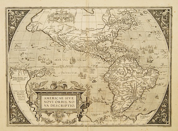 ORTELIUS,A./ MORETUS,B., Americae sive Novi Orbis, nova descriptio., antique map, old maps