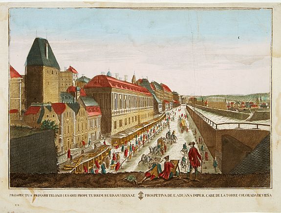 ANONYMOUS, Prospectus primarii telonii caesarei..Vienna., antique map, old maps