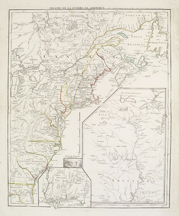 LE ROUGE, G.L., Theatre de la Guerre en Amerique. . ., antique map, old maps