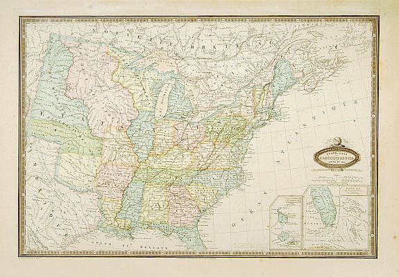 GARNIER, F.A., États-Unis de L'Amérique du Nord.., antique map, old maps