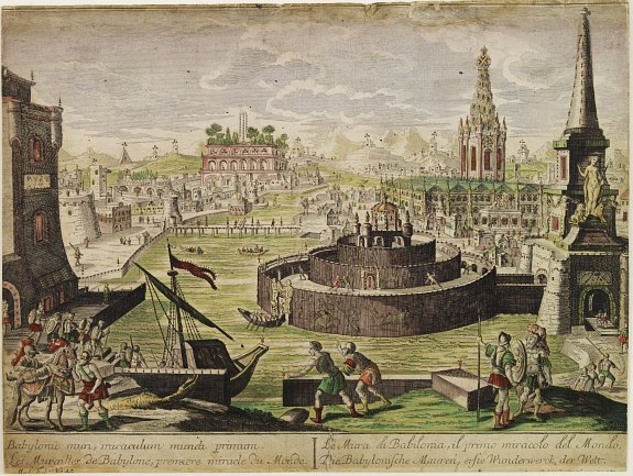 PROBST, G.B., Les Murailles de Babylone., antique map, old maps
