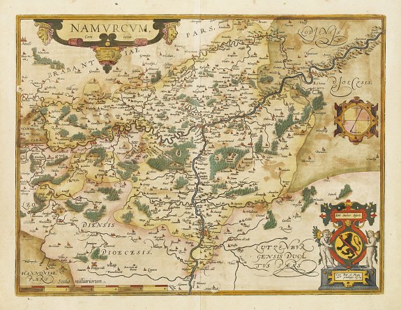 ORTELIUS, A., Namurcum Comitatus., antique map, old maps