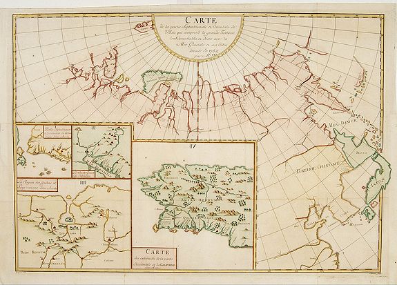MULLER, Carte de la partie Septentrionale et Orientale .. (5 maps on one sheet), antique map, old maps