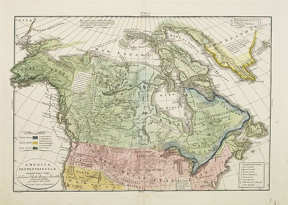 TASSO, G., America Settentrionale.., antique map, old maps