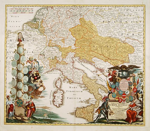 HOMANN,J.B., Tabula Geographica Europae Austriacae generalis.., antique map, old maps